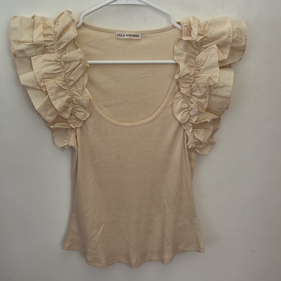 ULLA JOHNSON Scoop Neck Tee - Picture 2 of 5